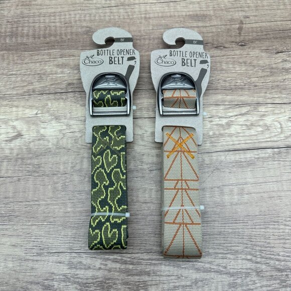 Lot Of Two Chaco Bottle Opener Belts Variety Color & Pattern 51" New - Picture 1 of 6